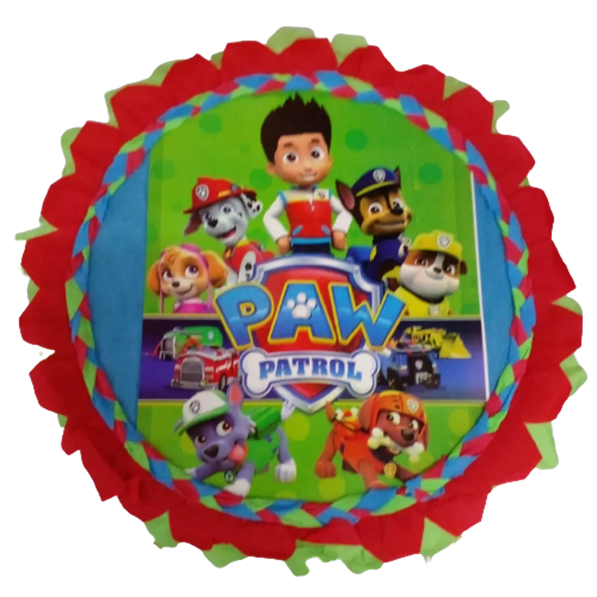 pinata tambor redonda (pin-nancy) paw patrol