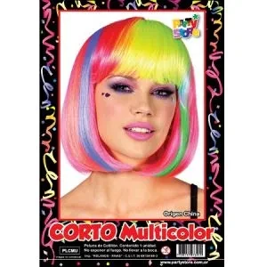 peluca corto multicolor (rr)