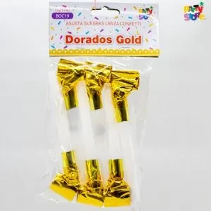 asusta suegras lanza confetti gold x 6 unidades (rr)