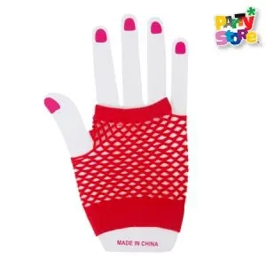 guantes de red cortos retro rojo (rr)