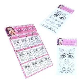 face stickers strass gemas x12 y479-80 (qt)