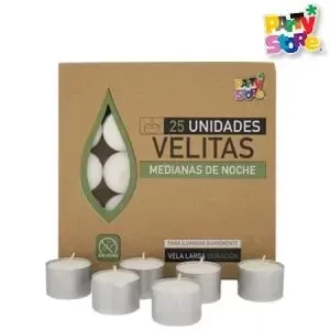 vela de noche 2cm x1u - duracion aprox 8hs (rr)