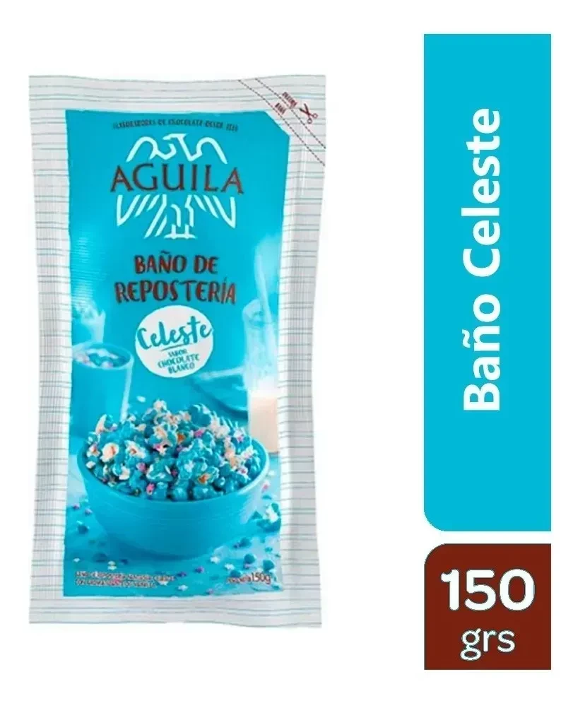 chocolate bano reposteria sachet celeste aguila 1013436 x 150 grs display x 6 (p-ser) 