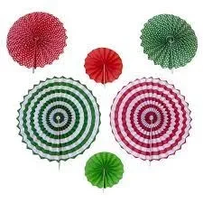 set paper decoration fans habanico x6 (qt) 