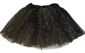 pollera tutu con brillo (qt-ya) negro