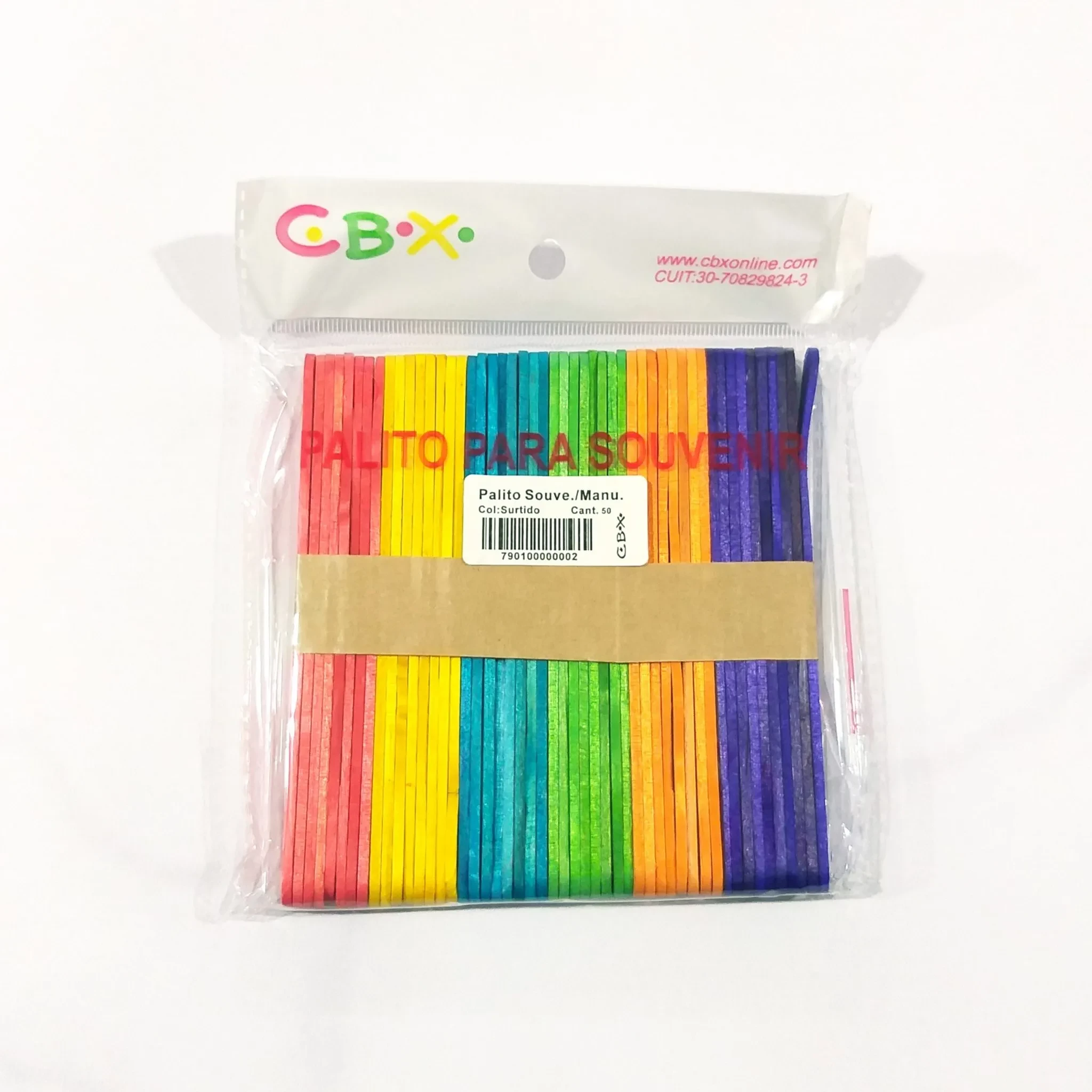 palito helado multicolor c.b.x (11,5cm) x50 (calb)