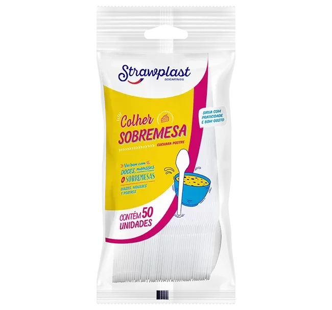 cuchara sundae blanca strawplast fraccionada 50 un (cmv) 