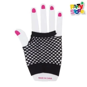 guantes de red cortos retro negro (rr)