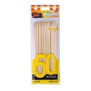 palito brochette 15cm x 50 unidades bolsa amarilla (rr)