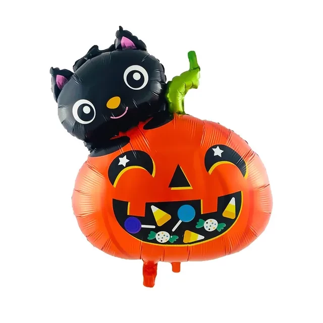 globo mylar 24" suelto (qt) calabaza gatito