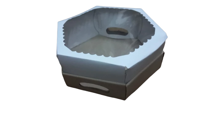 caja hexagonal 28x12 (ca1970) blanca