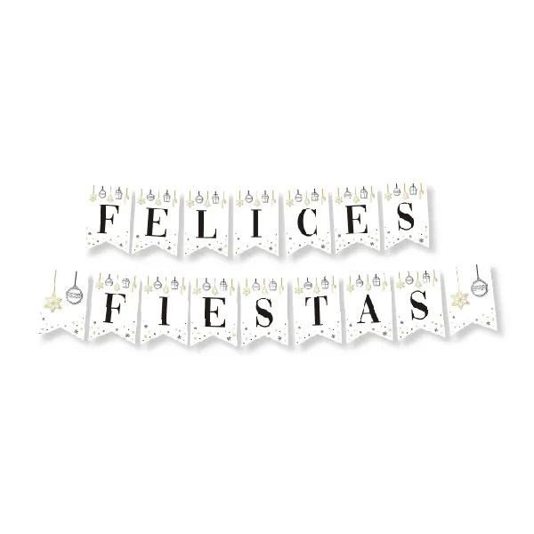 banderin felices fiestas (gold)