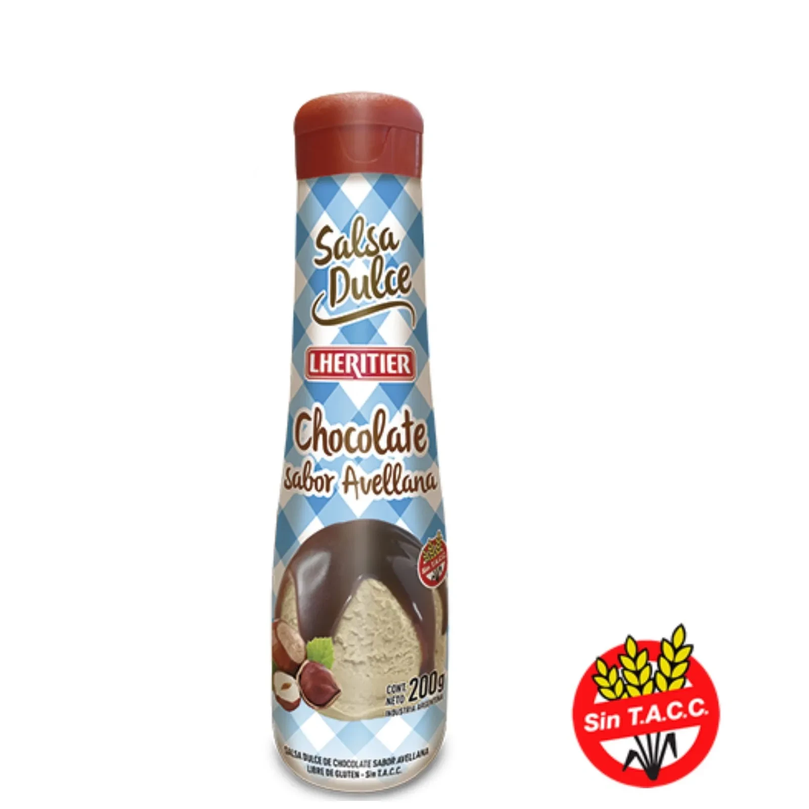 salsa de chocolate sabor avellana x 500grs - lheritier (plat)