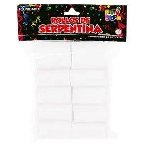 rollo serpentina blanco- bolsa x 10 (rr)