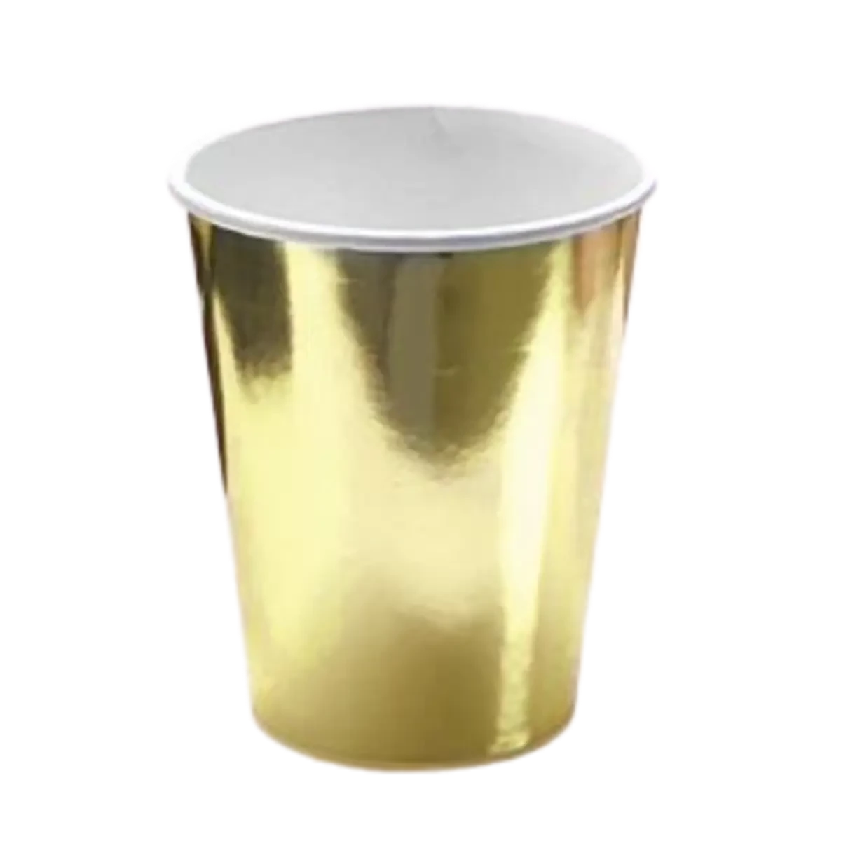 vaso de polipapel dorado 266cc x 6 un. (rr)