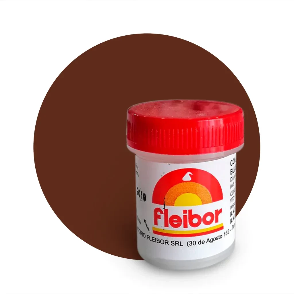 colorante en pasta marron (c) x 15grs - fleibor (plat)