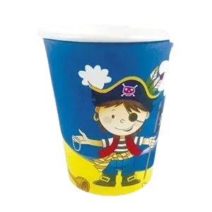 vaso de polipapel pirata 266cc x 6 un. (rr)