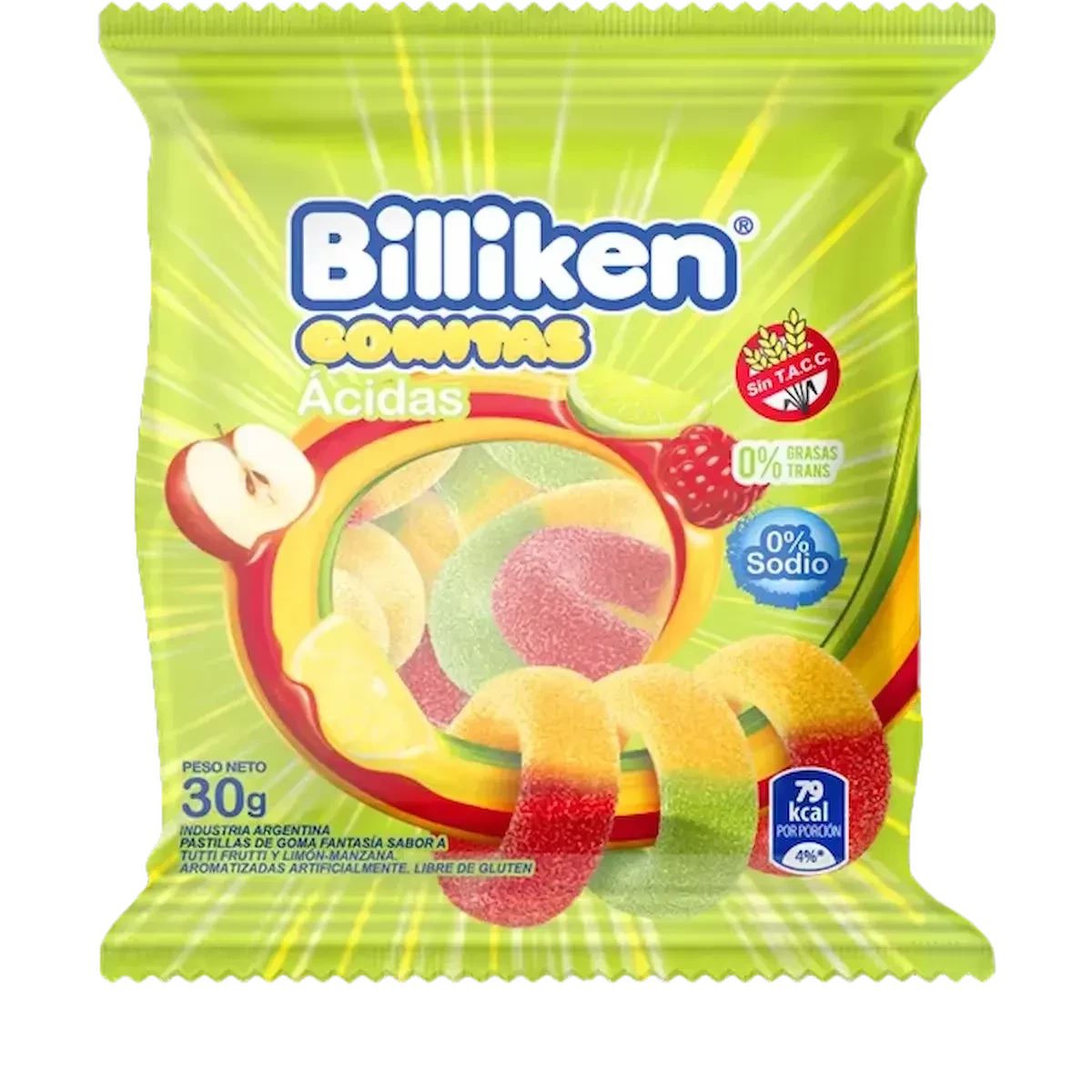 gomita billiken/yummy x12u x30grs (ldv-b-gom) acidas