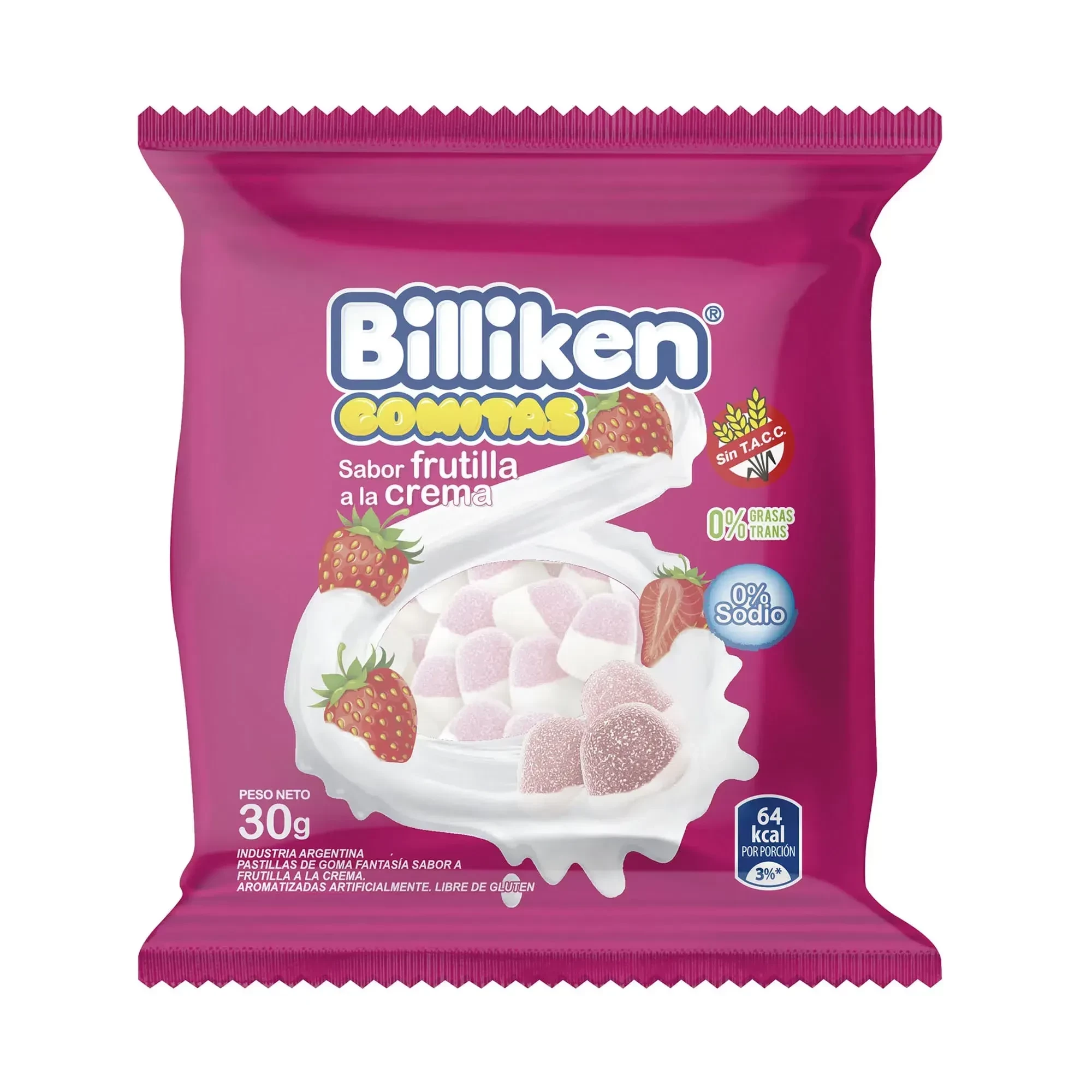 gomita billiken/yummy x12u x30grs (ldv-b-gom) frutilla y crema