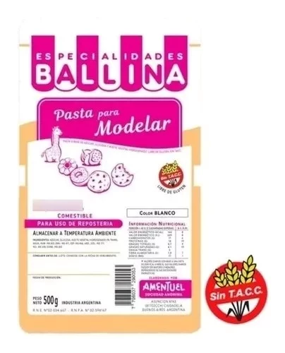 pasta ballina para modelar x500gs (calb) 