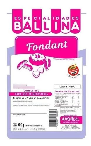 fondant ballina x500grs (calb) 