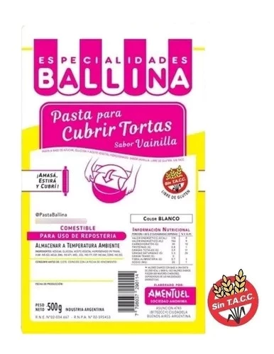 pasta ballina vainilla x500gs (calb) 