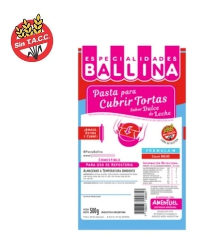 pasta ballina formula h color roja x500grs. (calb) 