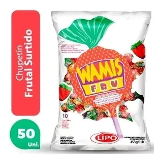 chupetin wamis frutal x50 unidades (dvita) 