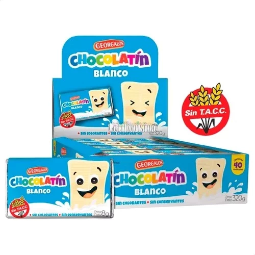 chocolate blanco georgalos chocolatin x40 uni (dvita) 