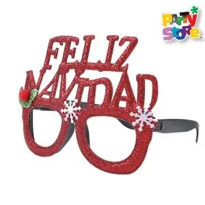 lentes glitter feliz navidad (rr)