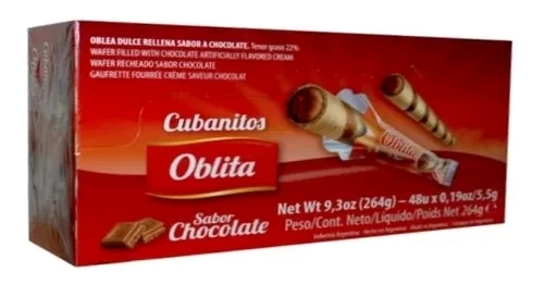 caja cubanitos oblita x 48 unidades (dvita) 