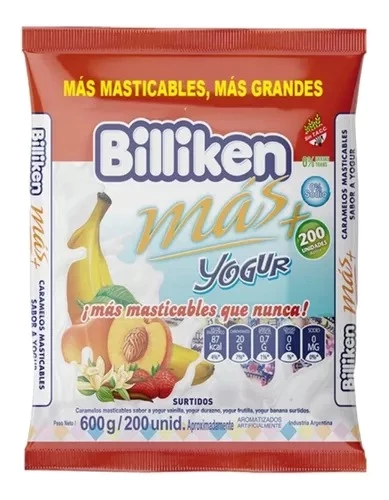 caramelos billiken yogur paquete de 600 gramos (dvita) 