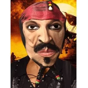 mascara de latex pirata jack (rr)