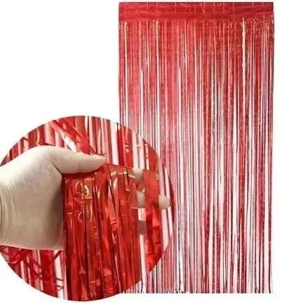 cortina metalizada 1 m x 2m (dimp) rojo