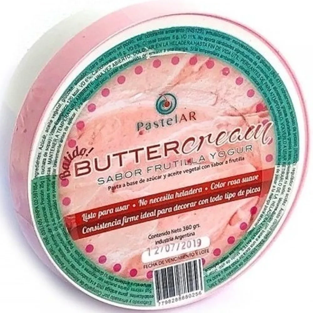 buttercream pastelar 360 grs (pastelar) frutilla