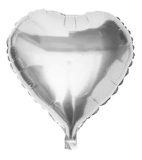 globo corazon 18" (dimp) plateado