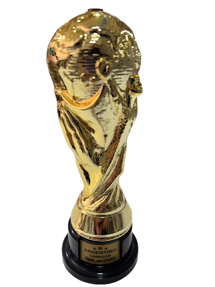 trofeo copa del mundo metalizada ( 22 cm) (dimp) 