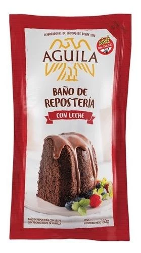 bano de reposteria aguila negro con leche x150 gramos