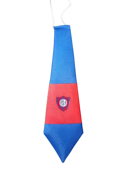 corbata futbol + escudo san lorenzo