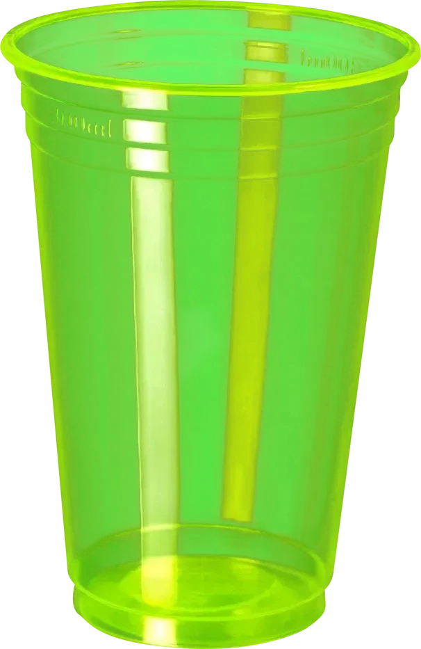 vaso balada neon 300cc x25u (cmv) amarillo limon