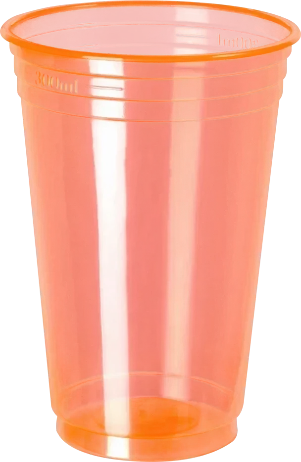 vaso balada neon 300cc x25u (cmv) naranja