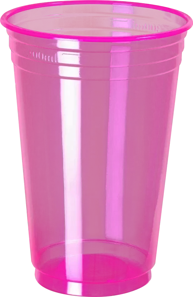 vaso balada neon 300cc x25u (cmv) rosas