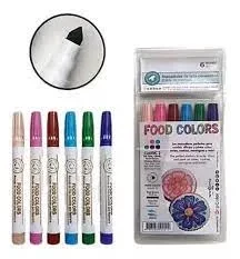 marcador comestible multicolor colores pasteles x6 mc-df-0008/6 (calb)