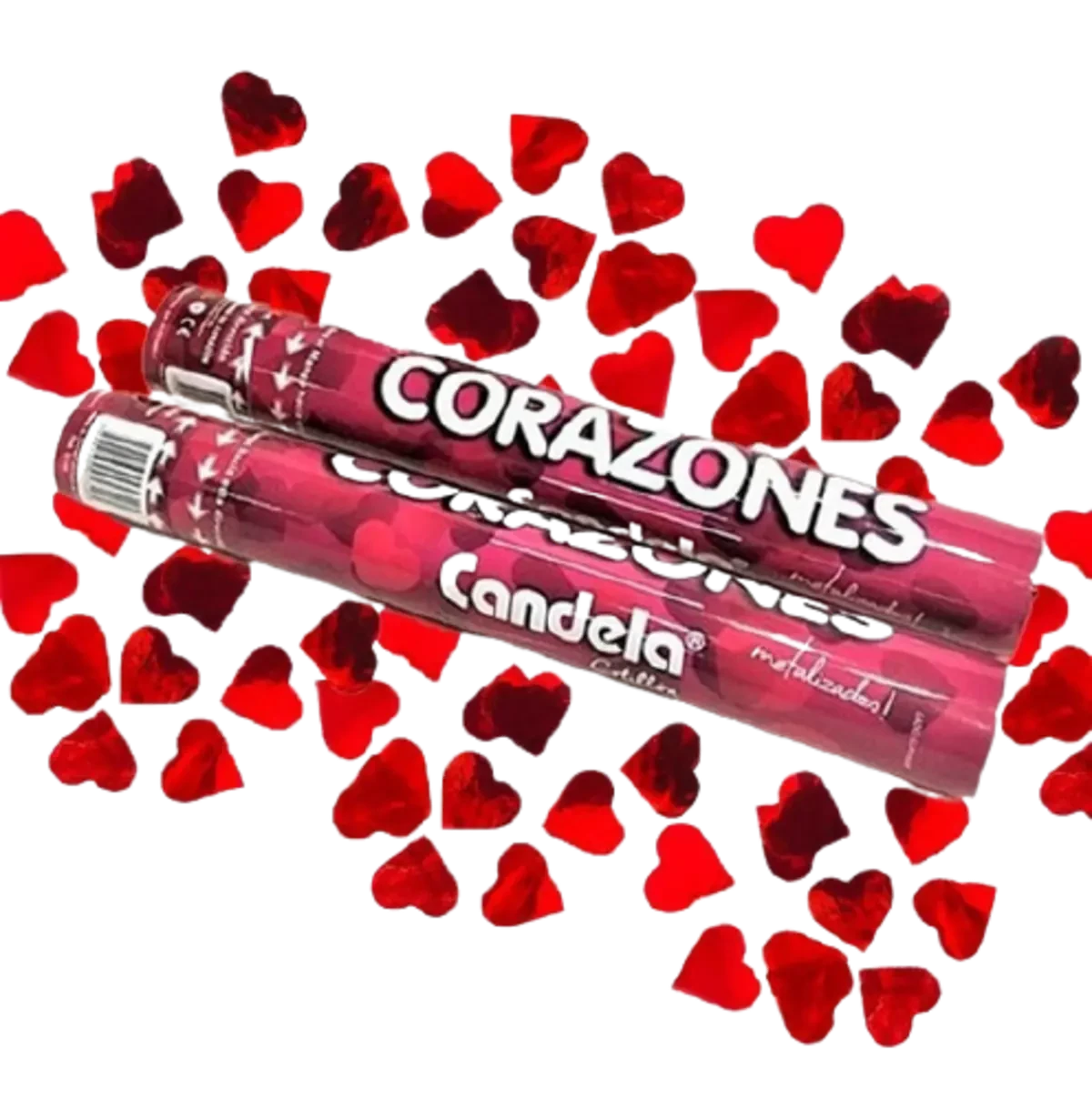 lanza papelitos corazones metalizados imp sud (imp-sud)