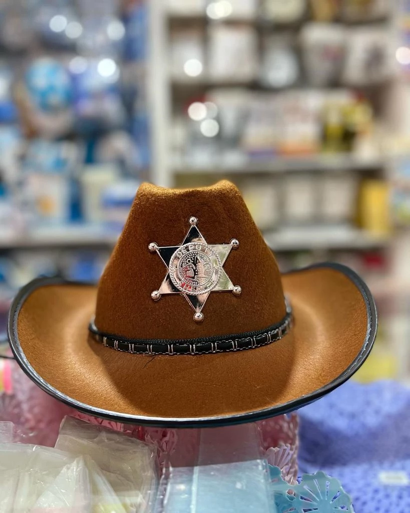 gorro de sheriff- vaquero marron (dimp) 