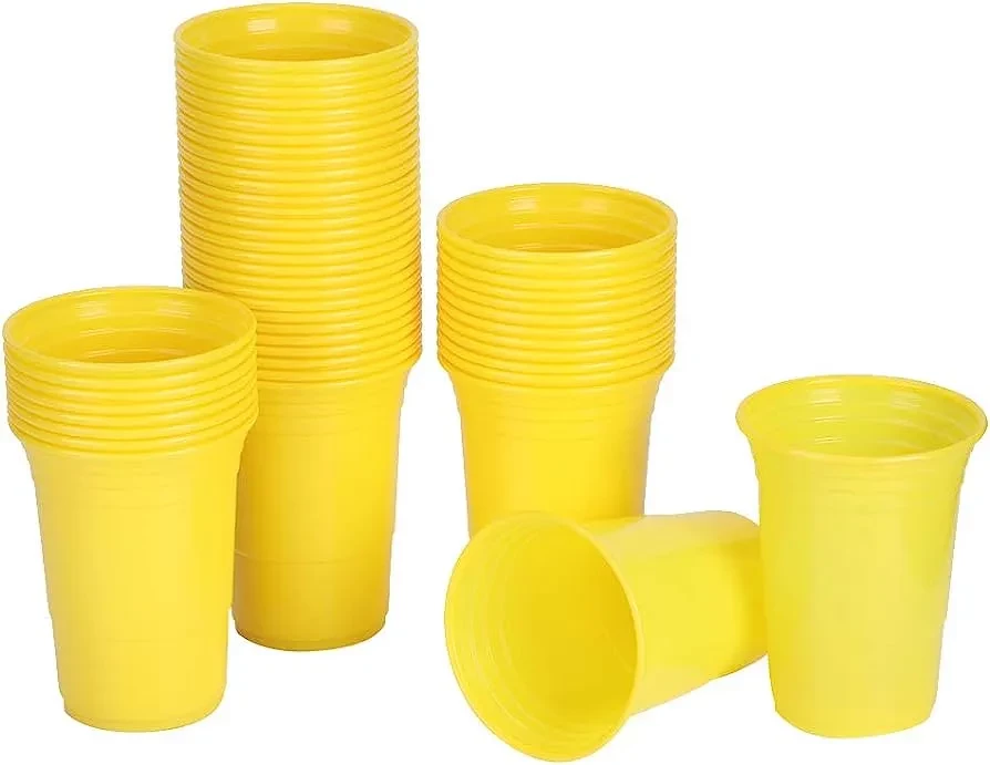 vaso 300cc color x100u amarillo promo (partypack) 