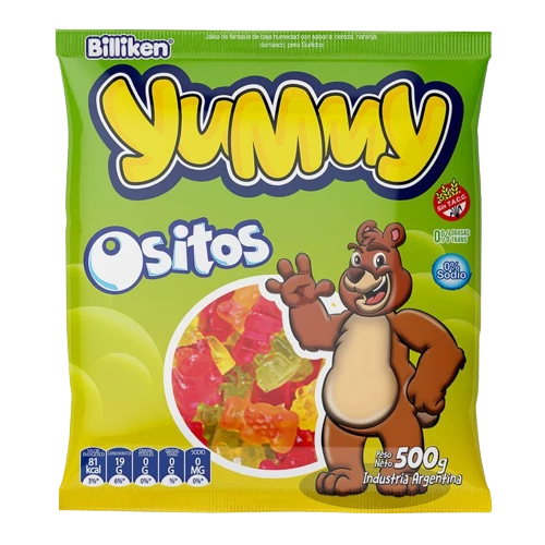 gomita billiken/yummy x500grs (ldv-b-gom) ositos