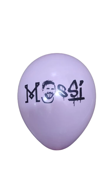 globo deco 12" x50u (globo-deco) messi inter miami rosa