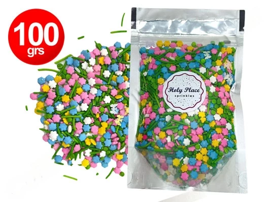 sprinkles decorativos holy place flores multicolor x100grs (calb)