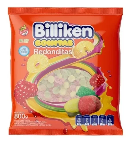 gomita billiken x800grs (ldv-b-gom) redonditas